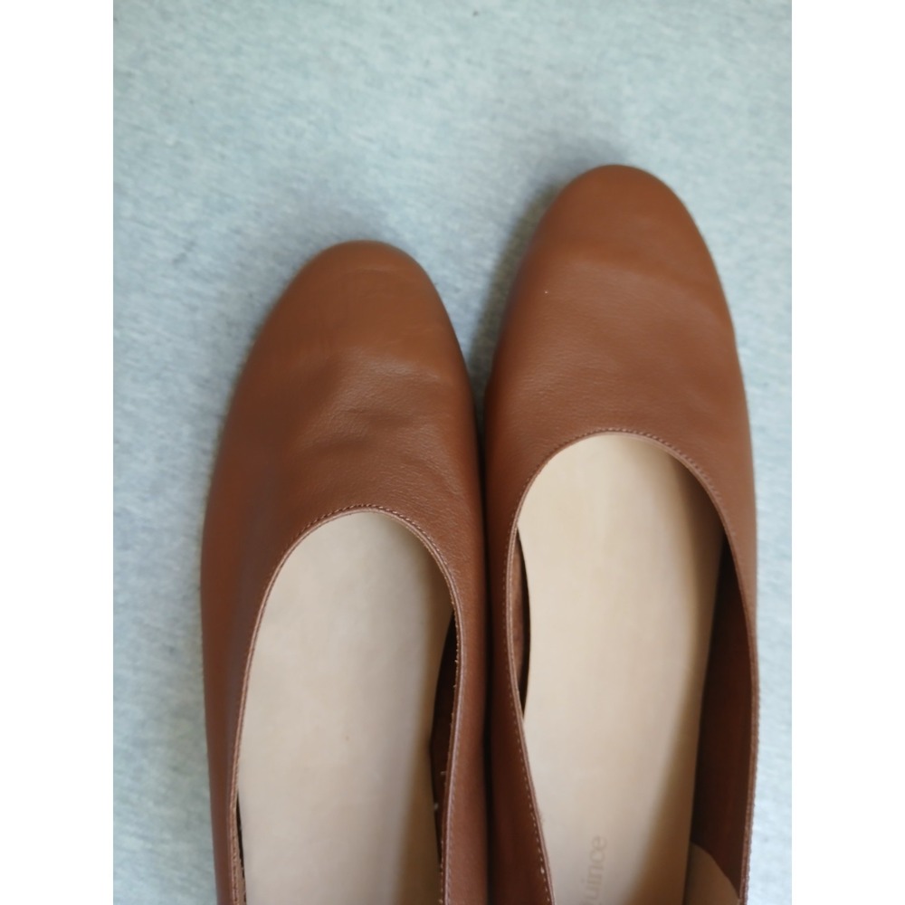 Quince Shoes 10.5 Italian Leather Glove Flat Ballet Preppy Slip Comfort Minimali - Picture 7 of 11